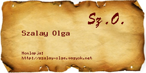 Szalay Olga névjegykártya